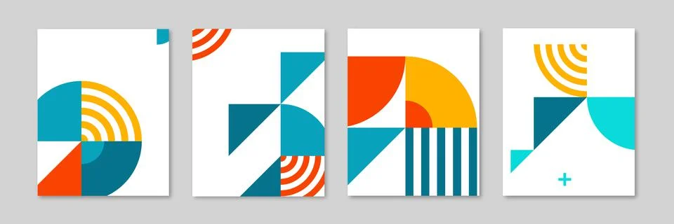 Set of abstract background design for greeting card Stock Illustration
