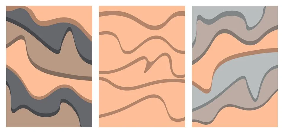 Set abstract background with effect paper cutout Stock-Illustration