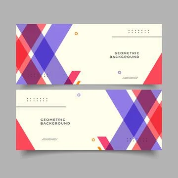 Set of abstract background with geometric shapes Stock Illustration