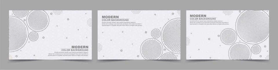 Set of Abstract background with gray And white color. Stock Illustration