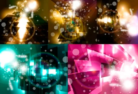 Set for abstract background Stock Illustration