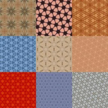 Set of abstract background pattern Illustrazione stock
