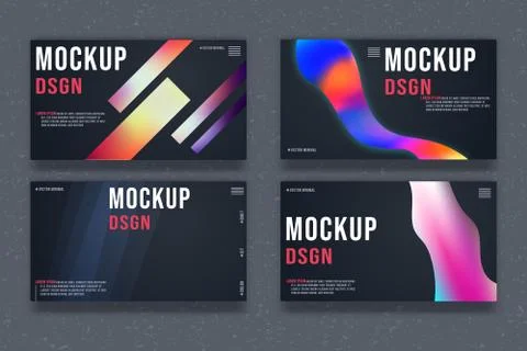 Set of abstract background template. Minimal vector design. Stock Illustration