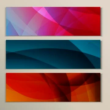 Set abstract backgrounds blue green and yellow Illustrazione stock