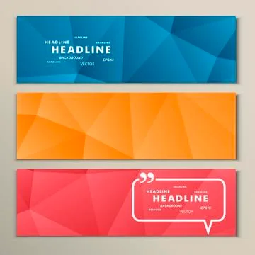 Set abstract backgrounds blue green and yellow Stock Illustration