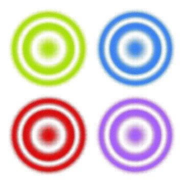 Set of abstract backgrounds with halftone pattern Illustrazione stock