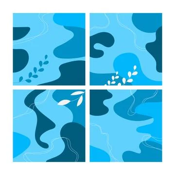 Set abstract backgrounds. Hand drawn various shapes and doodle objects. Conte Stock Illustration