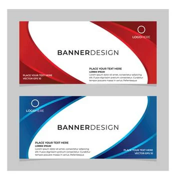 Set of Abstract Banner Design Web Template イラスト素材