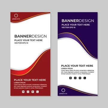 Set of Abstract Banner Design Web Template Illustrazione stock