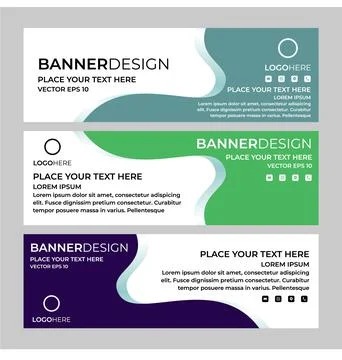 Set of Abstract Banner Design Web Template イラスト素材