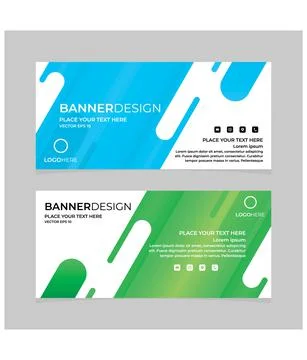 Set of Abstract Banner Design Web Template Illustrazione stock