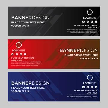 Set of Abstract Banner Design Web Template イラスト素材