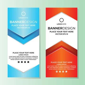 Set of Abstract Banner Design Web Template Illustrazione stock