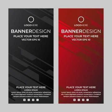 Set of Abstract Banner Design Web Template Illustrazione stock