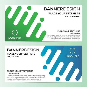 Set of Abstract Banner Design Web Template Illustrazione stock