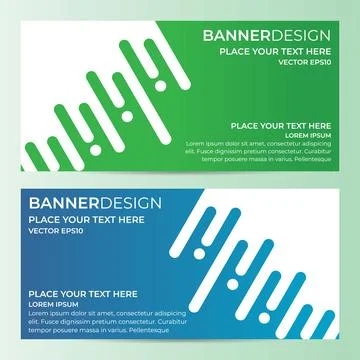Set of Abstract Banner Design Web Template Illustrazione stock
