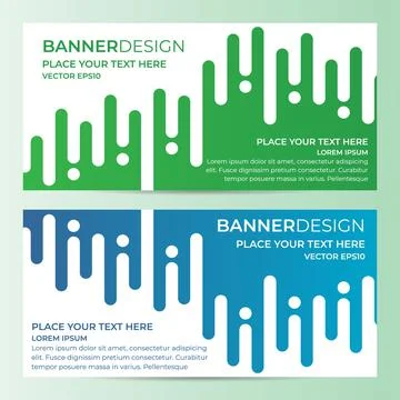 Set of Abstract Banner Design Web Template Illustrazione stock