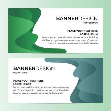 Set of Abstract Banner Design Web Template Illustrazione stock