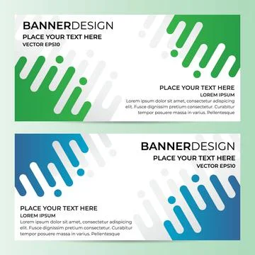 Set of Abstract Banner Design Web Template 库存插图