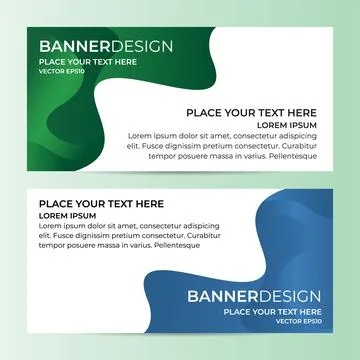 Set of Abstract Banner Design Web Template Illustrazione stock