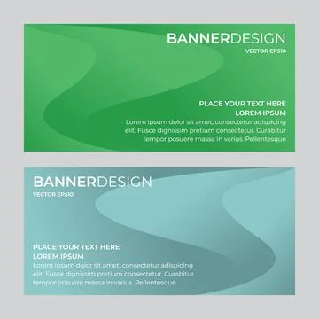 Set of Abstract Banner Design Web Template Illustrazione stock