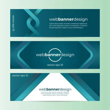 Set of Abstract Banner Design Web Template Illustrazione stock
