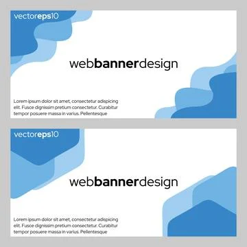 Set of Abstract Banner Design Web Template Illustrazione stock