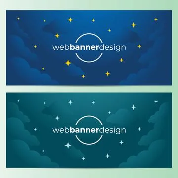 Set of Abstract Banner Design Web Template Illustrazione stock