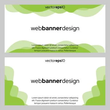 Set of Abstract Banner Design Web Template Illustrazione stock