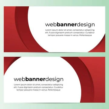 Set of Abstract Banner Design Web Template 库存插图