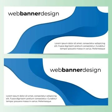 Set of Abstract Banner Design Web Template Illustrazione stock