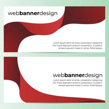 Set of Abstract Banner Design Web Template Illustrazione stock