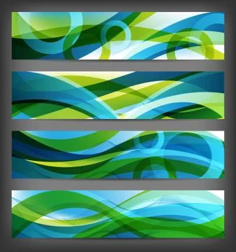 Set of abstract banners / backgrounds イラスト素材