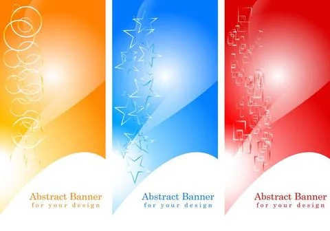Set of abstract banners with different elements Set of abstract banners wi... Stock Photos