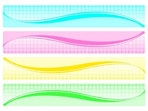 Set of abstract banners Stock Illustration