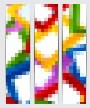 Set of abstract banners Stock Illustration