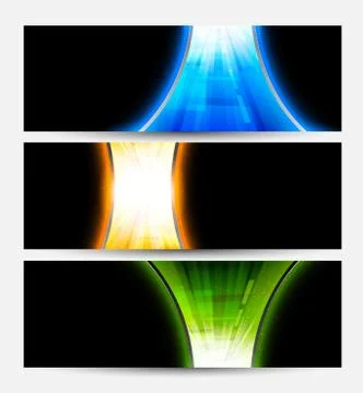 Set of abstract banners Stock Illustration