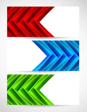 Set of abstract banners Stock Illustration