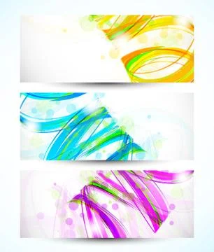 Set of abstract banners Stock Illustration