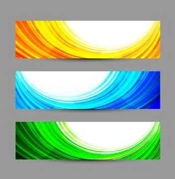 Set of abstract banners Stock Illustration