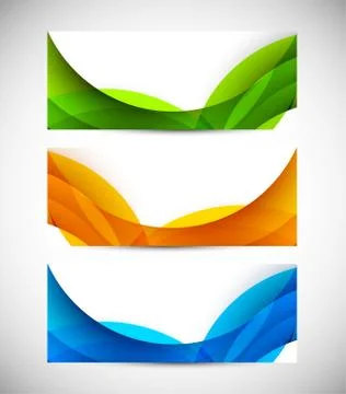 Set of abstract banners Stock Illustration