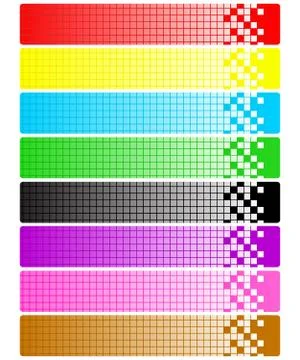 Set of abstract banners with pixels Stock Illustration