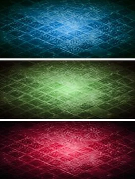 Set of abstract banners with square texture. Eps 10 Set of abstract banner... Stock Photos