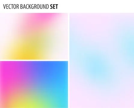 Set of Abstract blurred background design, vector elements for graphic template. イラスト素材