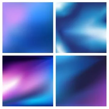 Set of abstract blurred background with sea coast Stock Illustration