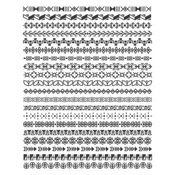 Set of Abstract Border Designs Stockillustratie