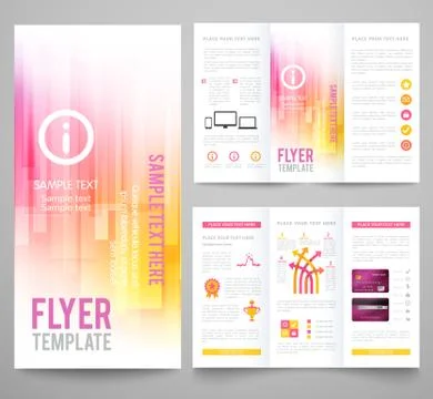 Set of abstract bright background for flyer, brochure template Stock Illustration