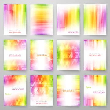Set of abstract bright background. Vector illustration for modern design Stock Illustration