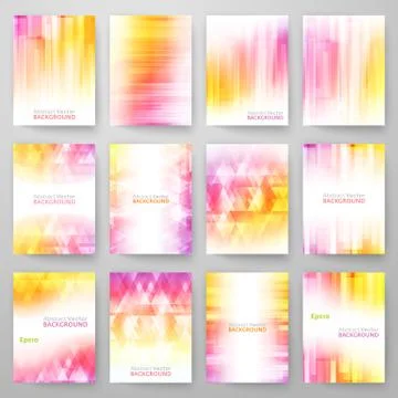 Set of abstract bright background. Vector illustration for modern design Stock Illustration