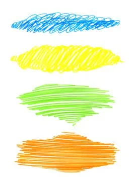Set of abstract bright hand drawing textures for design Stock Illustration